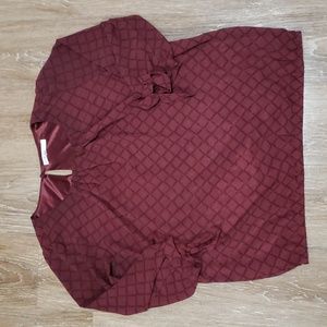 (XL) Cleo Dots Loose Fit Flattering Statement Sleeves